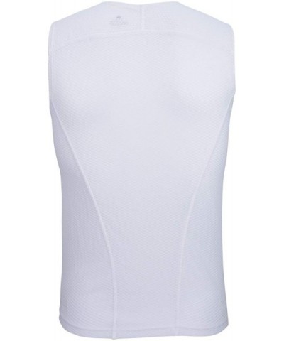 Men's Cycling Base Layer Sleeveless Undershirt - White - C718L957C8Y $54.78 Undershirts