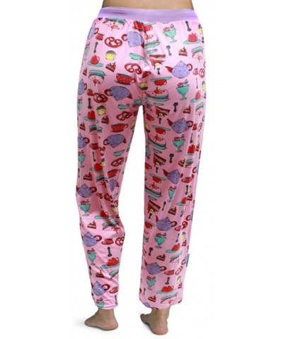 Women's Fun Pattern Comfy Casual Pajama Pants with Draw Strings - Lavender - Deserts & Tea Time - CT1965ONGGD $26.20 Bottoms