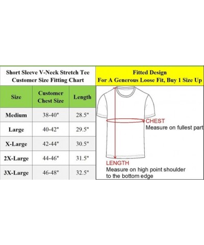 Men's Short Sleeve V-Neck Cotton Stretch Tees - Black - Black - Black - Black - Black - CV18WRX0GWI $60.68 Undershirts