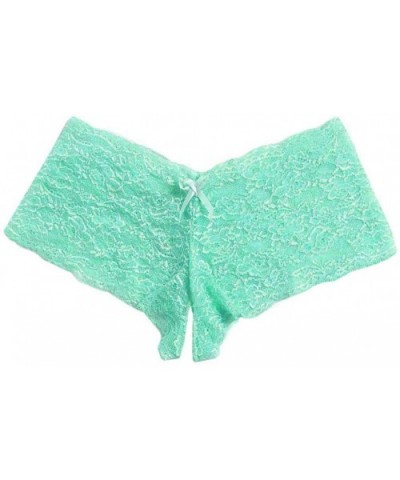 Women's Clothing-Panties Boyshort Panty Thongs Bikini Hipster Open Crotch Soft Lace Edge Panties(1-2 or 6 Pack) - C-sky Blue ...