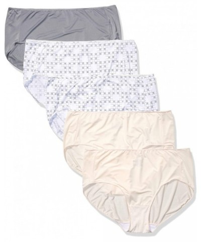 Women's Smooth Stretch Microfiber Brief 5-Pack - Assorted - CN17YQNEZ44 $15.30 Panties