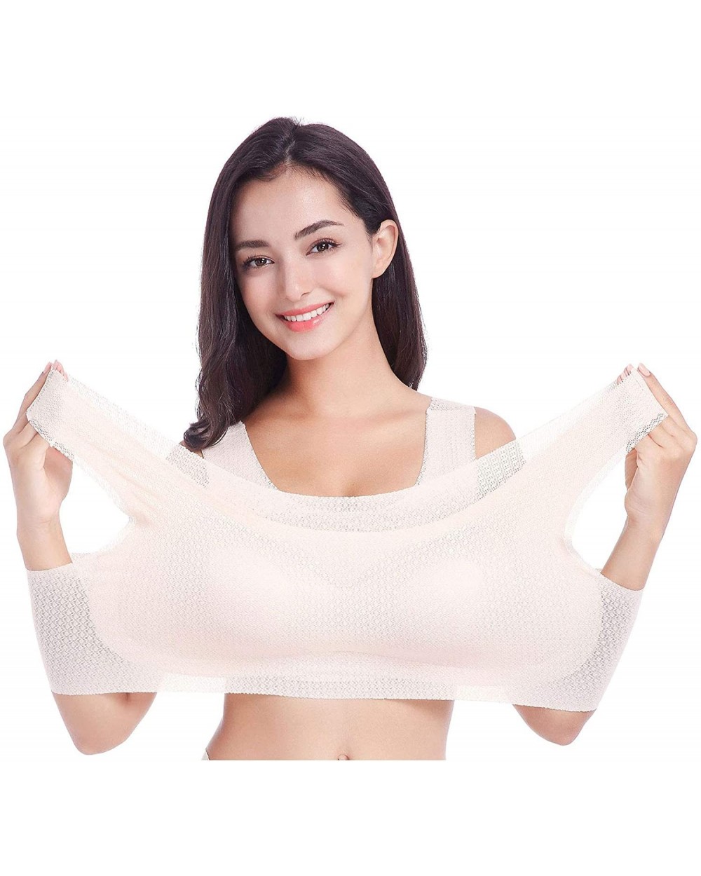 Sports Bras for Women Seamless Daily Bras Soft Comfy Wireless Sleep Bras - Beige-02 - CQ18XSAWKIL $28.43 Bras