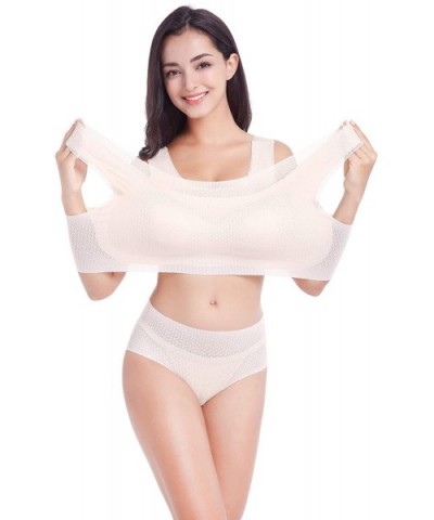 Sports Bras for Women Seamless Daily Bras Soft Comfy Wireless Sleep Bras - Beige-02 - CQ18XSAWKIL $28.43 Bras