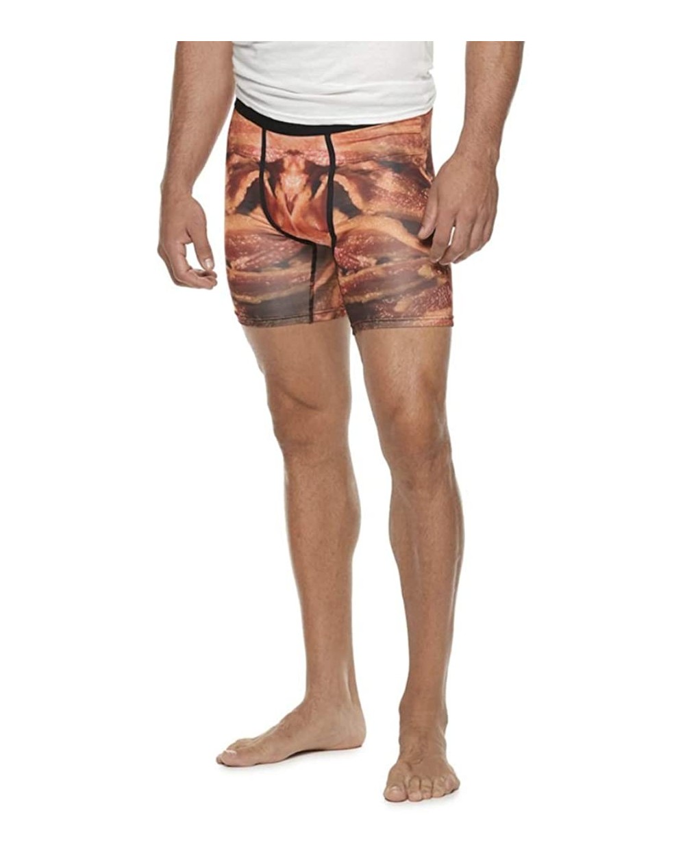 Men's Novelty Boxers - Att the Bacon - CF18S6L3R7E $26.10 Boxer Briefs