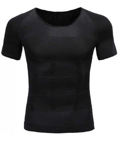 Men Shaper Underwear Seamless Abdomen Slim Shirt Classic Abs Bum Lift Body Shaper - Black - C318TUD4EK3 $30.32 Shapewear