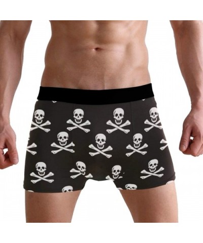 American Flag Firefighter Boxer Briefs Mens Underwear - Pirates Skull Cross Bone - CZ18IRDNZ8Y $26.49 Boxer Briefs