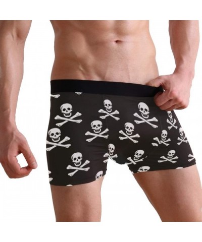 American Flag Firefighter Boxer Briefs Mens Underwear - Pirates Skull Cross Bone - CZ18IRDNZ8Y $26.49 Boxer Briefs