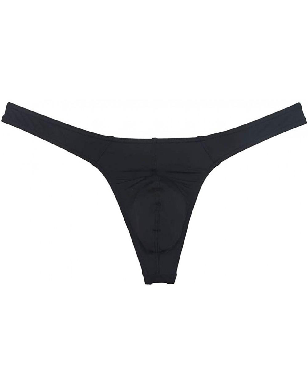 Men's Smooth Bikini Thong Underwear Low Rise Bulge Pouch T-Back Sexy Tangas Panties - Black - CL1966AQ0M5 $13.97 G-Strings & ...