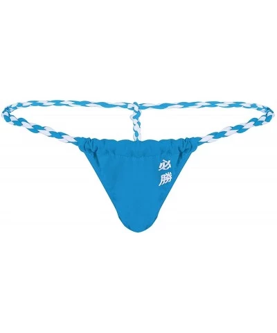 Men's Soft Cotton Bulge Pouch Bikini Sumo Wrestling G-String Thongs Underwear T-Back - Blue - CT19D8SQR3I $21.48 G-Strings & ...