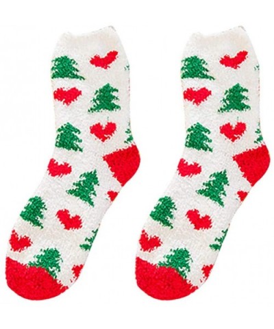 Warm Winter Socks Girl Women Soft Christmas Novelty Ladies Fashion Cotton Socks - J - CC18ZH83OZS $11.65 Baby Dolls & Chemises