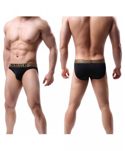 Men's Underwear Ice Silk Bikini Briefs Low Rise Hip Briefs Soft Underpant - 6pack01 - C5194GULOWH $39.06 Briefs