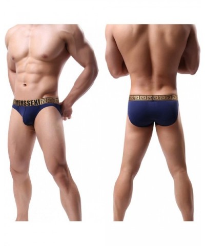 Men's Underwear Ice Silk Bikini Briefs Low Rise Hip Briefs Soft Underpant - 6pack01 - C5194GULOWH $39.06 Briefs