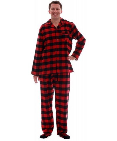 Matching Flannel Pajamas for Couples - Buffalo Plaid - C318EUASEYR $40.17 Sleep Sets