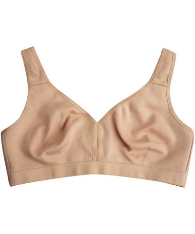 Comfort Soft Cotton Full Coverage Seamless Wirefree Bra Plus Size Everyday Bras - Nude - CT1920SDG30 $29.73 Bras