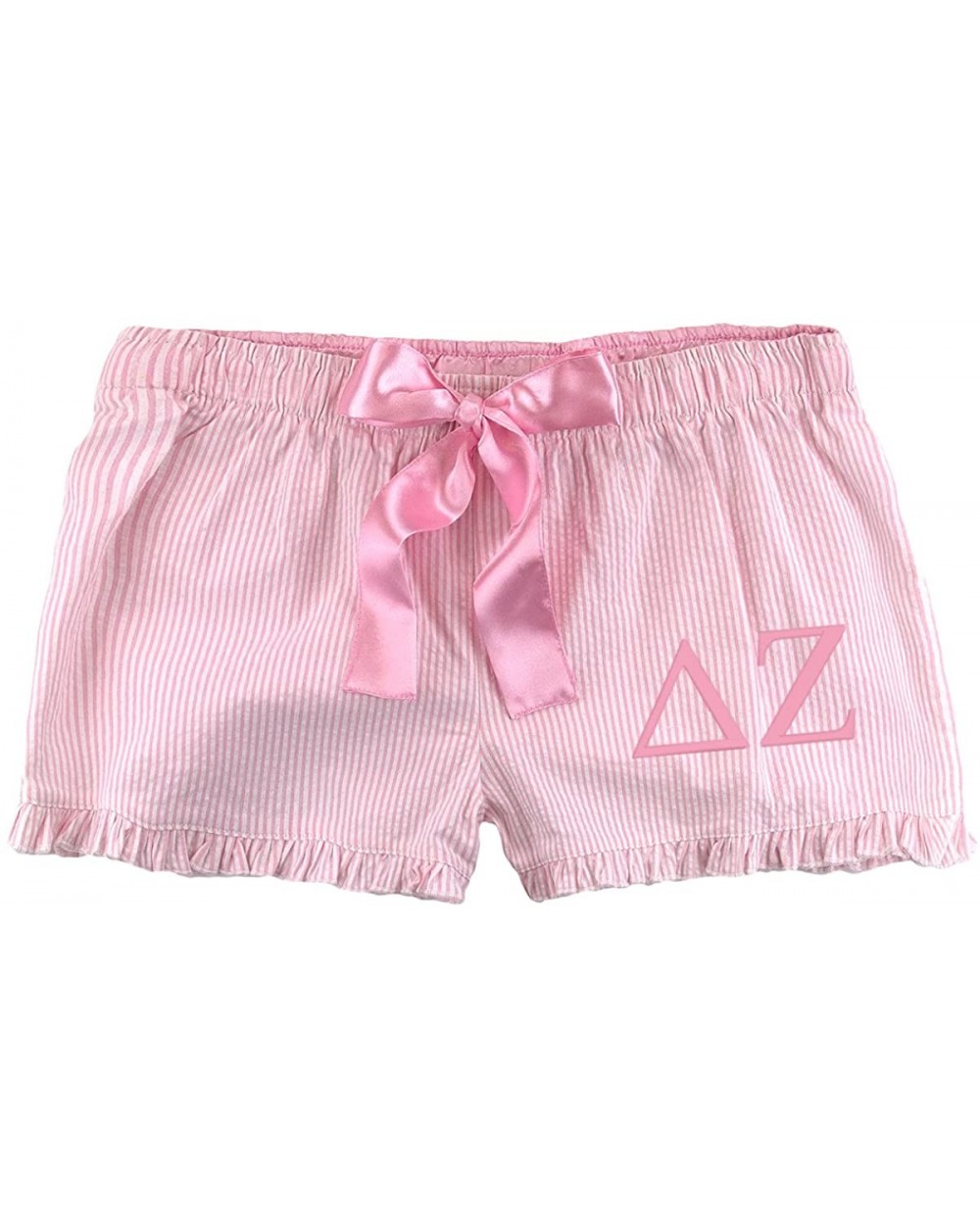 Delta Zeta Seersucker Boxer Shorts - Pink - CU186L58YWT $51.47 Bottoms