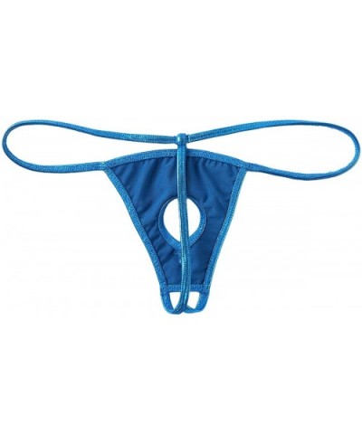 Men's Metallic Shiny Low Rise Sexy Jockstrap Underwear Cheeky Bikini Briefs G-String T-Back - Lake Blue - CR19CZOY85L $13.56 ...