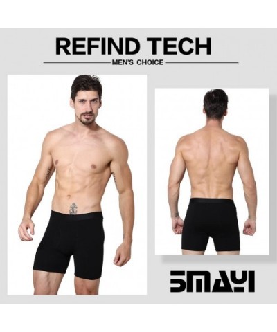 Men's Underwear Boxer Briefs Cotton Boxer Briefs Underwear S M L XL XXL - C 5 Pairs Mens Boxer Briefs - CU18028LQDR $21.78 Bo...