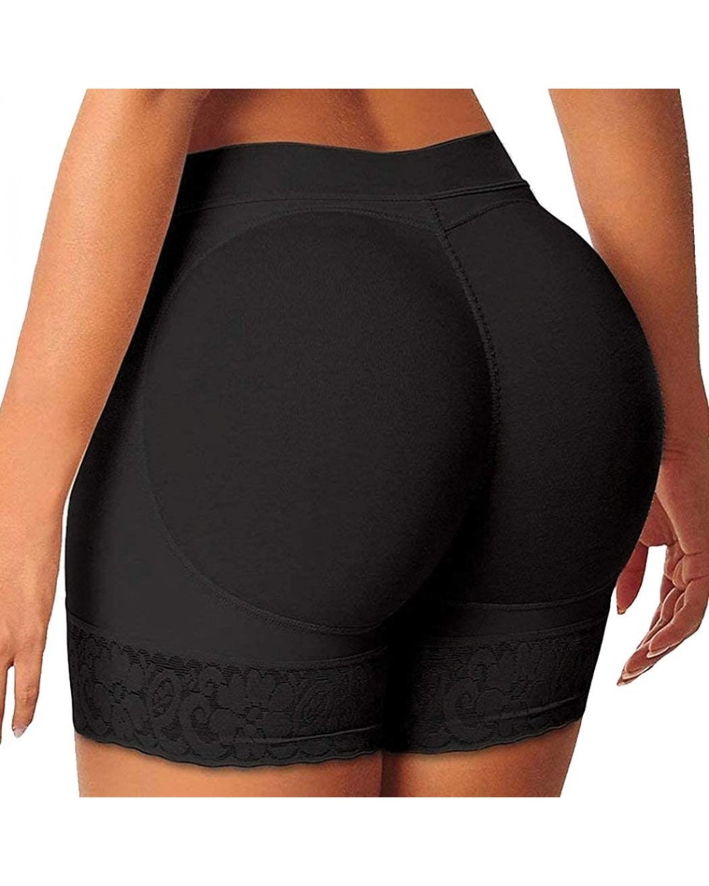 Womens Seamless Butt Lifter Padded Lace Panties Body Shaper Hip Enhancer Underwear Boy Shorts - Black(butt Pads) - CT17Z6L60Z...