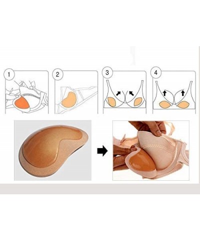 Adhesive Bra Insert Silicone Push Up Self-Adhesive Enhance Breast Bra Pad Stickers 2-4 pairs - 2 Pairs Mix - CP18NSNKH7C $16....