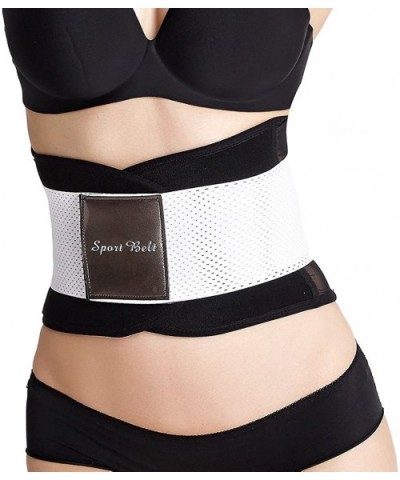 Women's Sports Waist Trainer Corset Protection Sweat Fat Burning Girdle Shaper - White - C21800ICKHE $36.85 Bustiers & Corsets