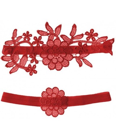 Handmade Lace Wedding Garter Set for Bride Prom Party Garters 2 Pcs - Dark Red - C9199UNR7WM $15.72 Garters & Garter Belts