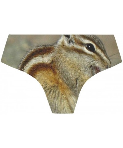 Women's Seamless Underwear- Giraffe Skin Printed Sexy Ladies Bikini Panties Low Rise Brief - Cute Chipmunk - C418A6A2Q33 $20....