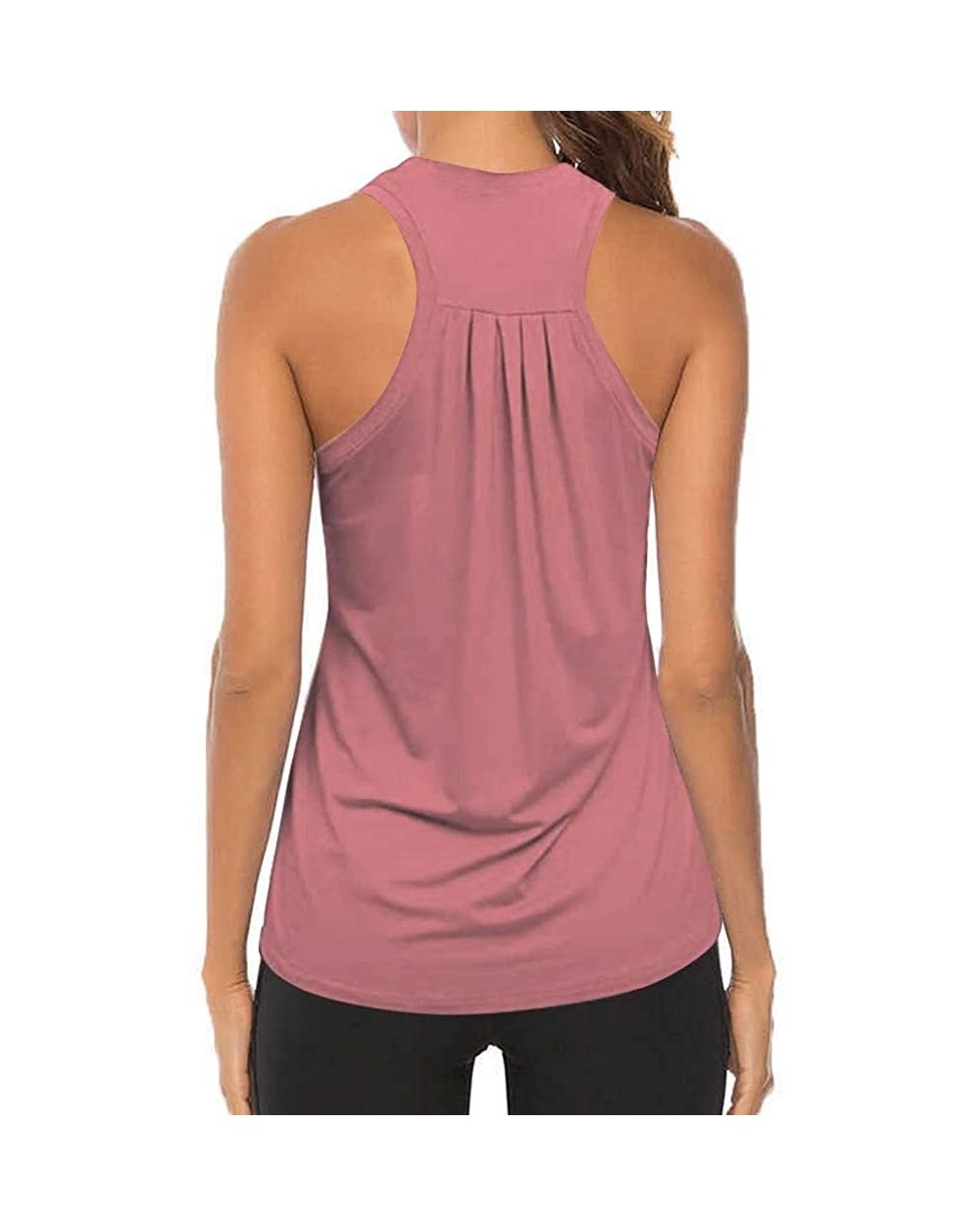 Workout Tank Tops for Women - Athletic Yoga Tops- Racerback Running Tank Top - Pink D - CI19CH3RZOR $37.87 Thermal Underwear