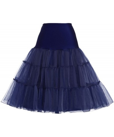 Women 50s Petticoat Skirts Tutu Crinoline Underskirt CL8922 - Navy - CF12EWL9YPB $26.04 Slips