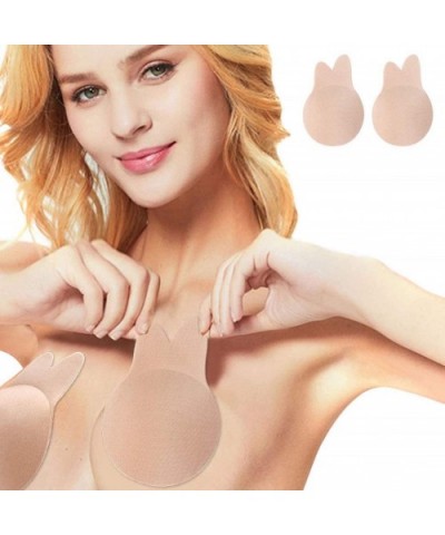 Latest Rabbit Strapless Backless Bra Lift Nipplecovers Adhesive Bra Sticky Pasties Beige - CD18RNCY86E $26.36 Accessories