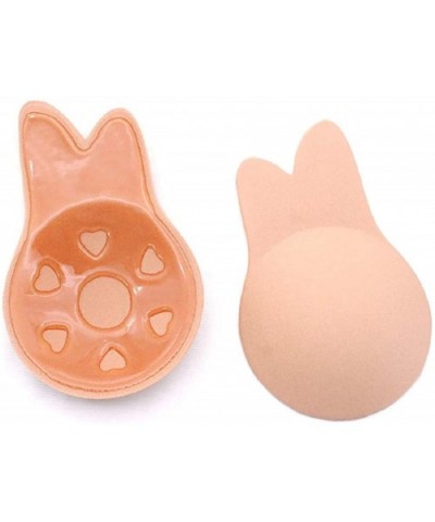 Latest Rabbit Strapless Backless Bra Lift Nipplecovers Adhesive Bra Sticky Pasties Beige - CD18RNCY86E $26.36 Accessories