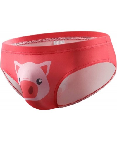 Men's Fun Pattern Bulge Open Big Pouch Underwear Brief Shorts - Pig - CA18U67R4WG $31.34 Briefs