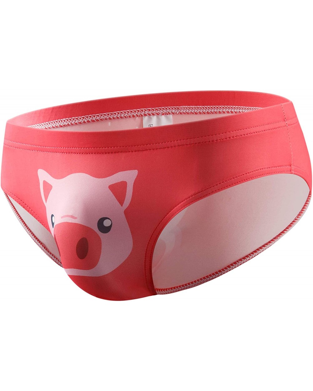 Men's Fun Pattern Bulge Open Big Pouch Underwear Brief Shorts - Pig - CA18U67R4WG $31.34 Briefs