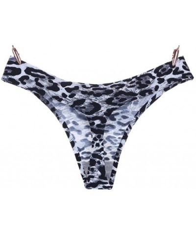 Seamless Thongs Leopard Prints Underwear Comfort Tback 2 Pcs/Pack - Black/2 Pcs - CU12NBXZ9SQ $12.35 Panties