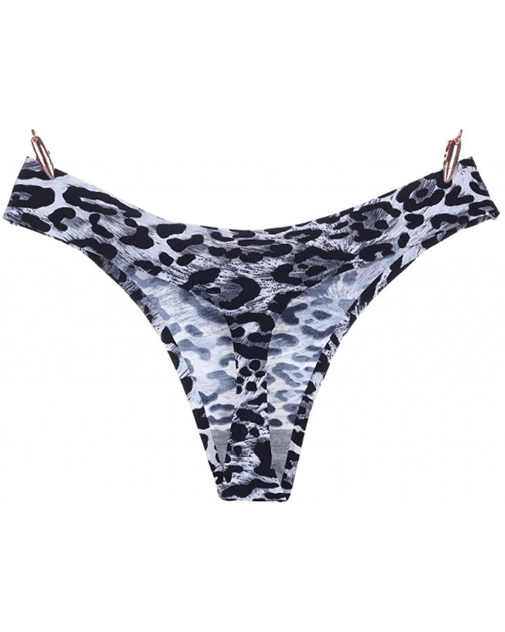 Seamless Thongs Leopard Prints Underwear Comfort Tback 2 Pcs/Pack - Black/2 Pcs - CU12NBXZ9SQ $12.35 Panties