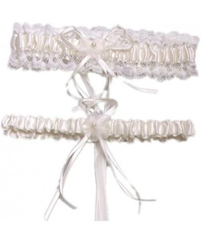 Wedding Accessories Lace Garter for Bridal - White - CD12LGHB7PJ $13.73 Garters & Garter Belts