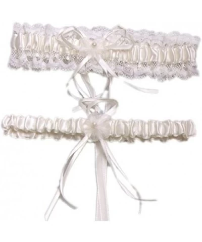 Wedding Accessories Lace Garter for Bridal - White - CD12LGHB7PJ $13.73 Garters & Garter Belts