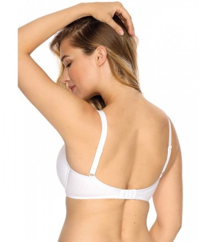 281 Kate Underwired Padded Full Cup Bra Non Removable Adaptable Straps - White - C6193Q4G88S $36.58 Bras