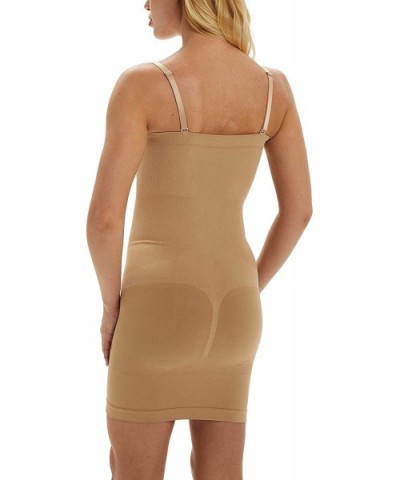 Women's Full Body Slip Seamless Firm Tummy Control Slip Under Dresses - Nude - CC18S3DEGRN $13.53 Shapewear