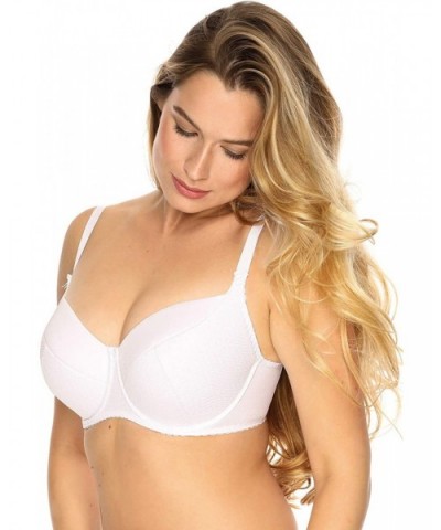 281 Kate Underwired Padded Full Cup Bra Non Removable Adaptable Straps - White - C6193Q4G88S $36.58 Bras