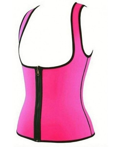 Waist Trainer Corset Sweat Vest-Women Weight Loss Body Shaper Workout Tank Tops - Hot Pink - CQ1965MHZ0Z $13.48 Garters & Gar...