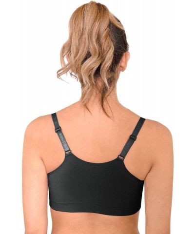 Women's Pima Cotton Front Closure Demi Bra - Black - CZ195K4KCM0 $78.01 Bras