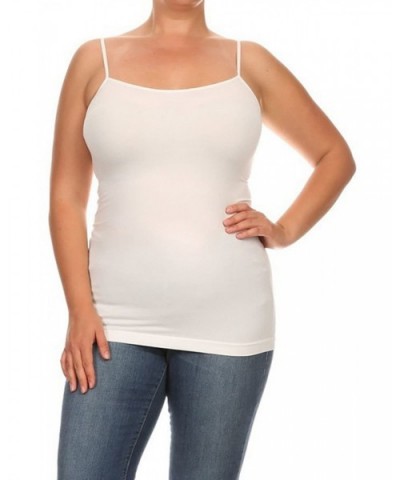 Women's Everyday Solid Color Thin Strap Camisole - White - CE125WN8AJD $14.36 Shapewear