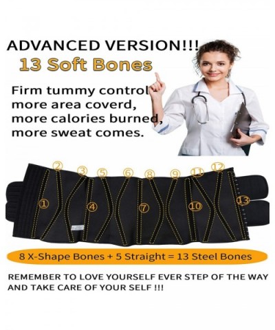 Neoprene Sweat Waist Trainer Corset Trimmer Belt for Women Weight Loss Sport Workout Waist Cincher Shaper Slimmer - Black(2be...