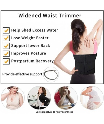 Neoprene Sweat Waist Trainer Corset Trimmer Belt for Women Weight Loss Sport Workout Waist Cincher Shaper Slimmer - Black(2be...