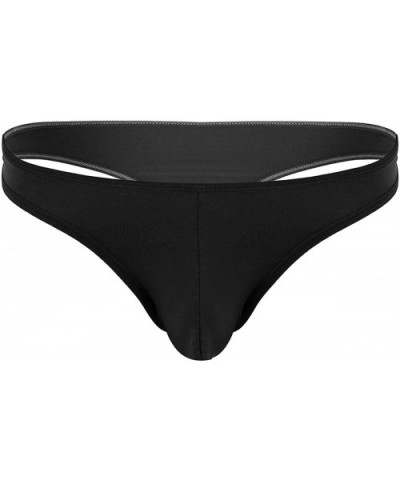 Mens Low Rise Sheer Mesh Bugle Pouch Micro Panties G-String Thongs Bikini Briefs Underwear - Black - CN19DSKDDQT $21.80 G-Str...