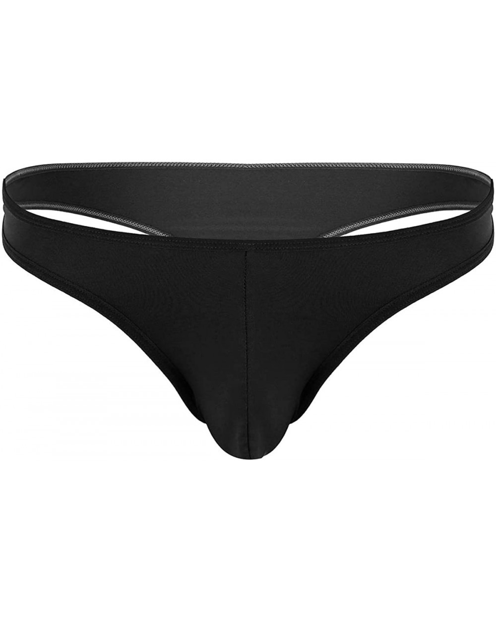 Mens Low Rise Sheer Mesh Bugle Pouch Micro Panties G-String Thongs Bikini Briefs Underwear - Black - CN19DSKDDQT $21.80 G-Str...