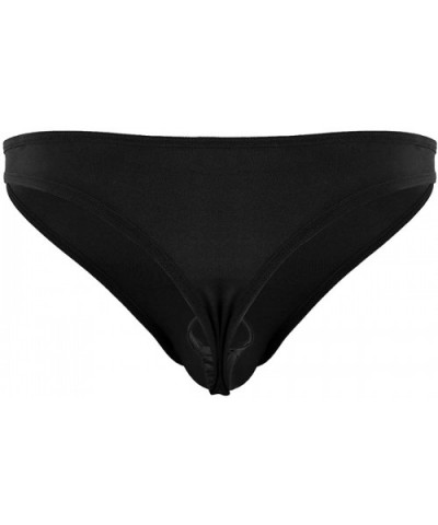 Mens Low Rise Sheer Mesh Bugle Pouch Micro Panties G-String Thongs Bikini Briefs Underwear - Black - CN19DSKDDQT $21.80 G-Str...