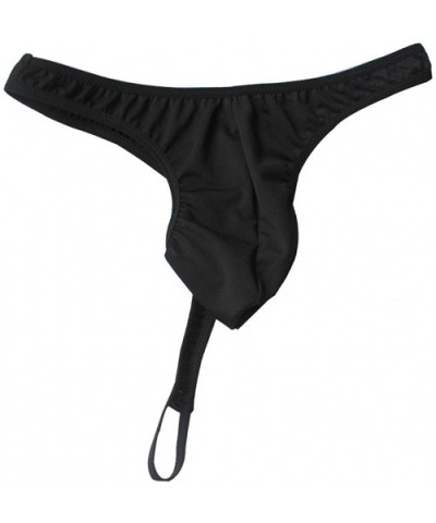 Mens Low Rise Sheer Mesh Bugle Pouch Micro Panties G-String Thongs Bikini Briefs Underwear - Black - CN19DSKDDQT $21.80 G-Str...