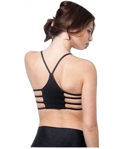 Yoga Vinyasa Bra Top 399 Shiny Black - Shiny Black - CI188A40U6D $60.85 Bras