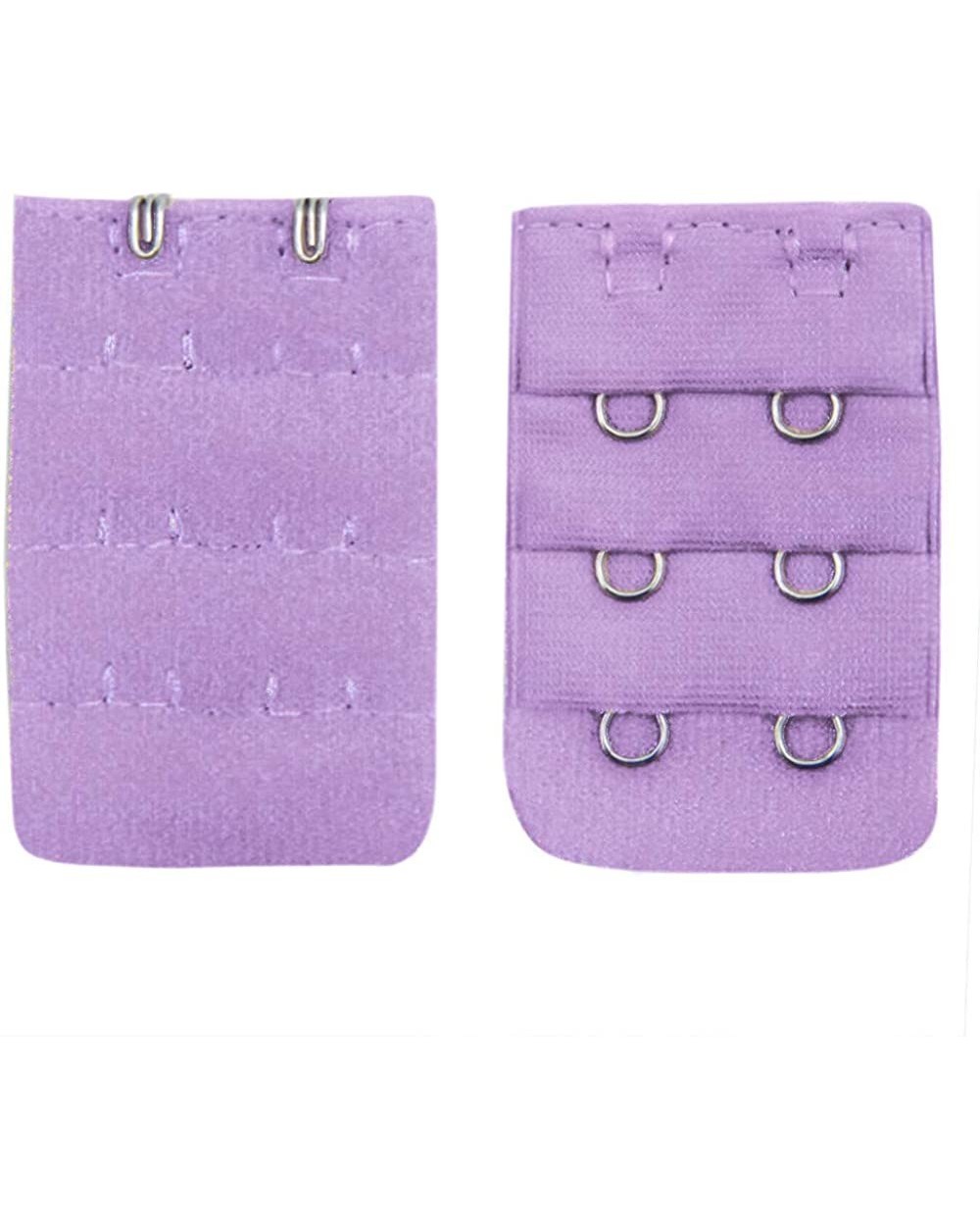 Women Soft Comfortable Bra 2x3 Hooks Extender Strap Adjustable Extension - Purple - C718WEKONOT $12.74 Accessories